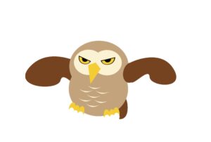 注意喚起するふくろう