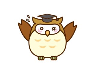 慌てるフクロウ