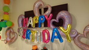 ハッピーバースデーのバルーン