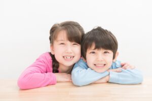 笑顔の姉弟