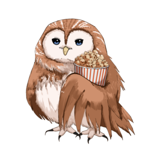 白い背景にフクロウの画像